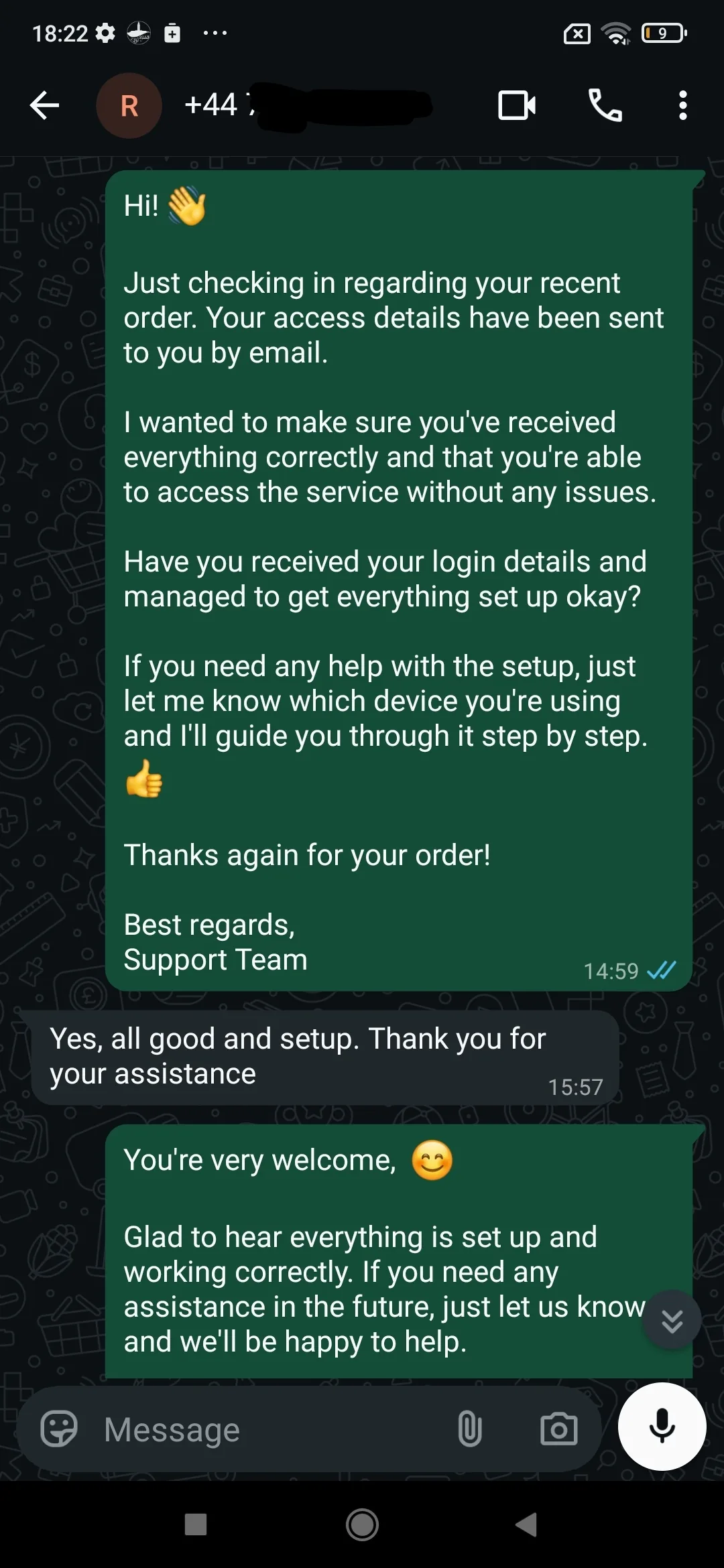 30-day money-back guarantee: Ask on WhatsApp inside 30 days and the payment comes back. No form, no retention call.