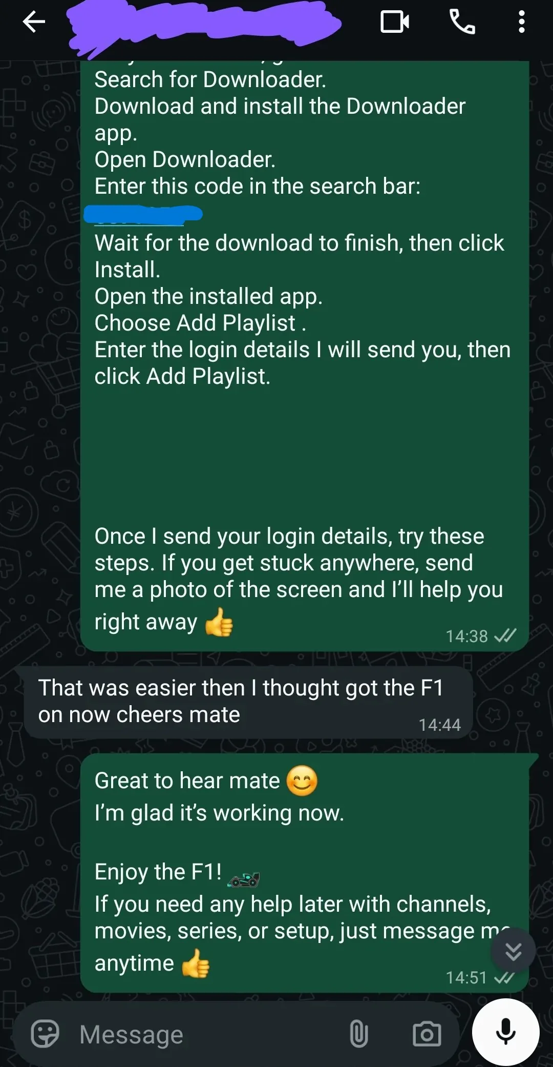A named UK mailbox and WhatsApp: Setup help, troubleshooting and refunds all run through the same channel, 24/7.